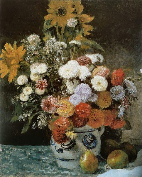 Pierre-Auguste Renoir Fleurs dans un pot en faience Germany oil painting art